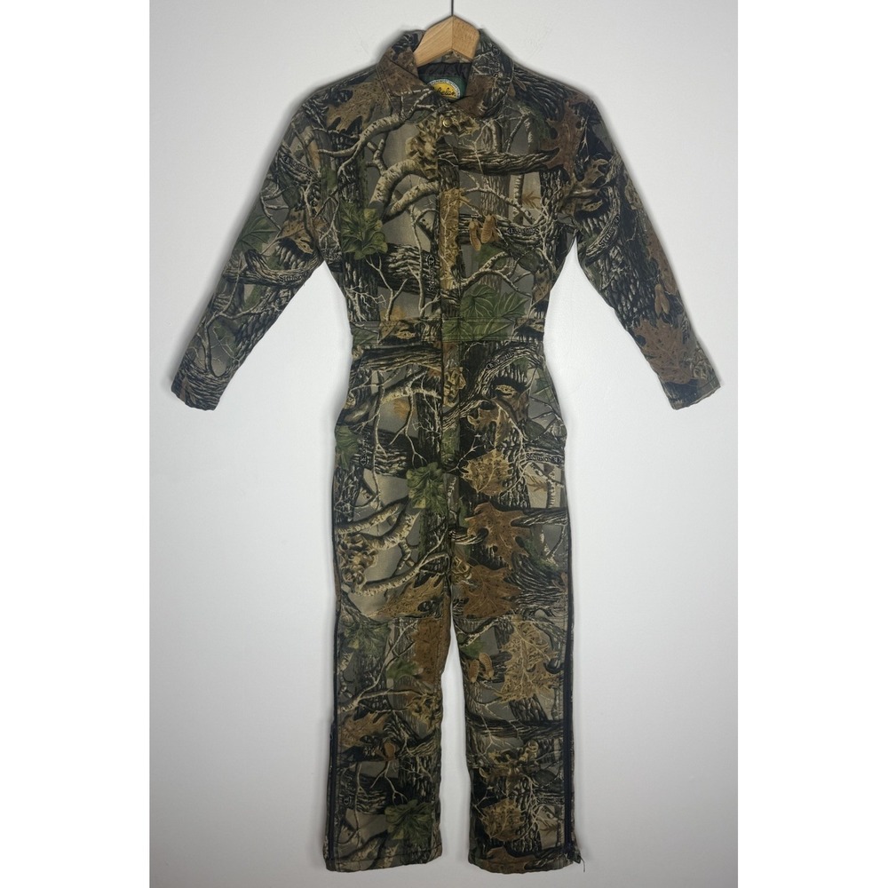 Cabelas Camo Seclusion 3D Youth Medium Coveralls Hunting Quilt‎ Lined
